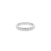 Matrix Vittore ring, Round cut, White, Silver-tone finish